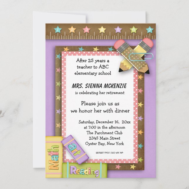 Invitation Événement scolaire (Devant)