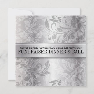 Invitation Événement Tourbillon Paisley Argenté
