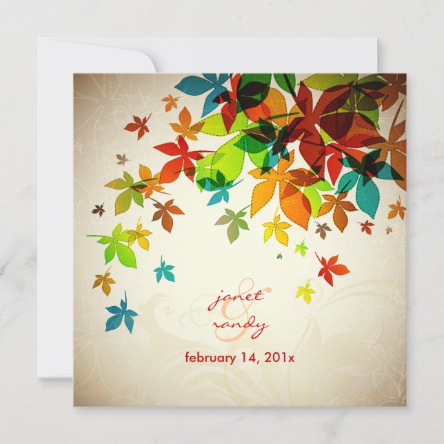 Invitation Événements de PixDezines Retro Maple Feuilles/auto (Devant)