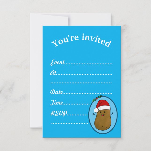Invitation Événements Invitent, Joyeux Noël Patate (Devant)