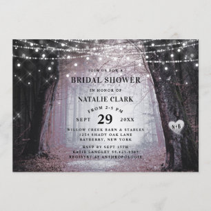 Invitation Evermore   Fête des mariées Enchanted Forest Mauve