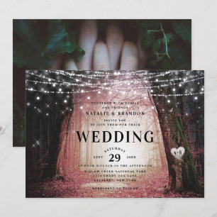 Invitation Evermore   Forêt de fée enchantée   Mariage rose