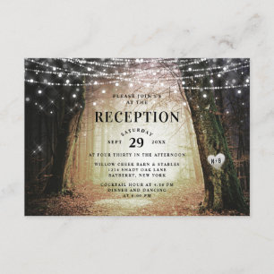Invitation Evermore Réception de mariage en or de la forêt