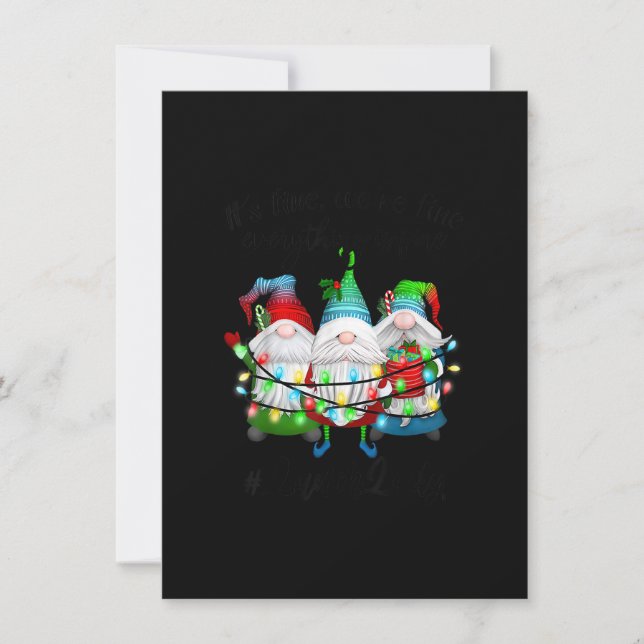 Invitation Everything Is Fine Lunch Lady Merry Christmas Xmas (Devant)
