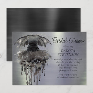 Invitation Evil Fairy Gown Rocher noir gothique