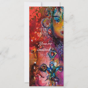 Invitation EXCALIBUR 2, rouge vif, violet rose