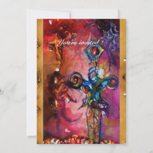 Invitation EXCALIBUR MAGIQUE ÉCRAN rouge violet Imaginaire