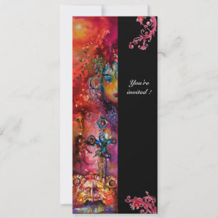 Invitation EXCALIBUR, rouge vif, noir