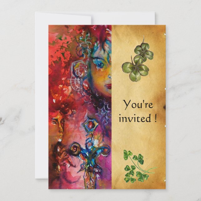 Invitation EXCALIBUR , Soirée de la Saint-Patrick , parchemin (Devant)