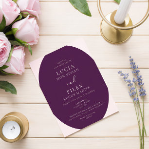 Invitation Exemple de mariage Royal Crimson