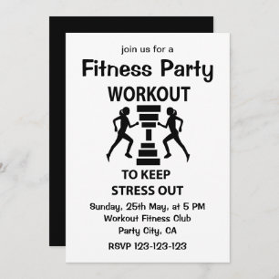 Invitation Exercice Fitness Party