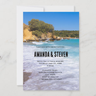 Invitation Exotic Beach Tropical Island Paradise Mariage