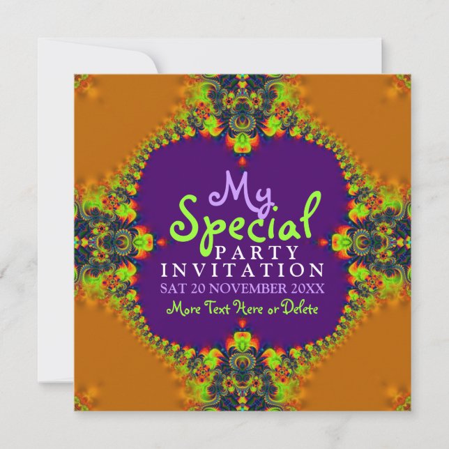 Invitation Exotic Fun Goddess Girls Party (Devant)