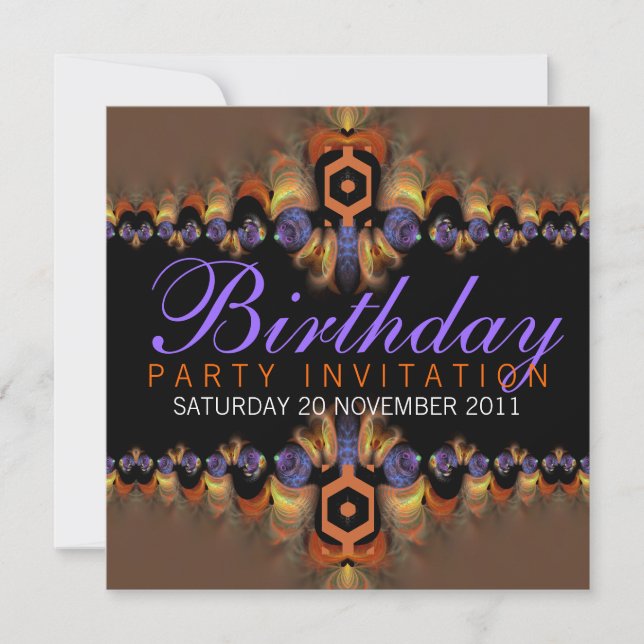 Invitation Exotic Oriental Flavor Party Anniversaire Invitati (Devant)