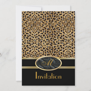 Invitation Exotic Prints Leopard