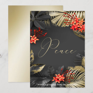 Invitation Exotic Tropical Foliage Paix Salutation de vacance