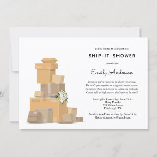 Invitation Expédiez l'invitation de la douche nuptiale