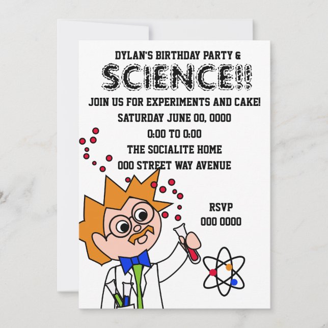 Invitation Expérience scientifique (Devant)