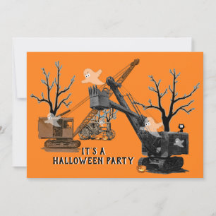 Invitation Exploitant de grue Halloween Génie du Nord-Ouest