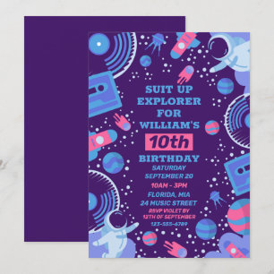 Invitation Explorateur d'espace