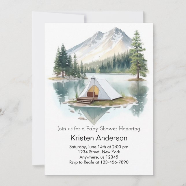 Invitation Explorer Starry Adventure Await Baby shower (Devant)