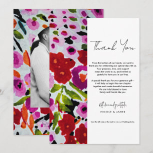 Invitation Explosion de Couleur Vive Aquarelle Encre Merci