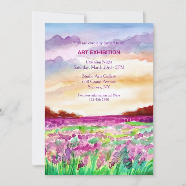 Invitation Exposition Art (Devant)