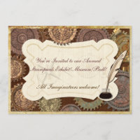 Invitation EXPOSITION BALL Steampunk Elegance