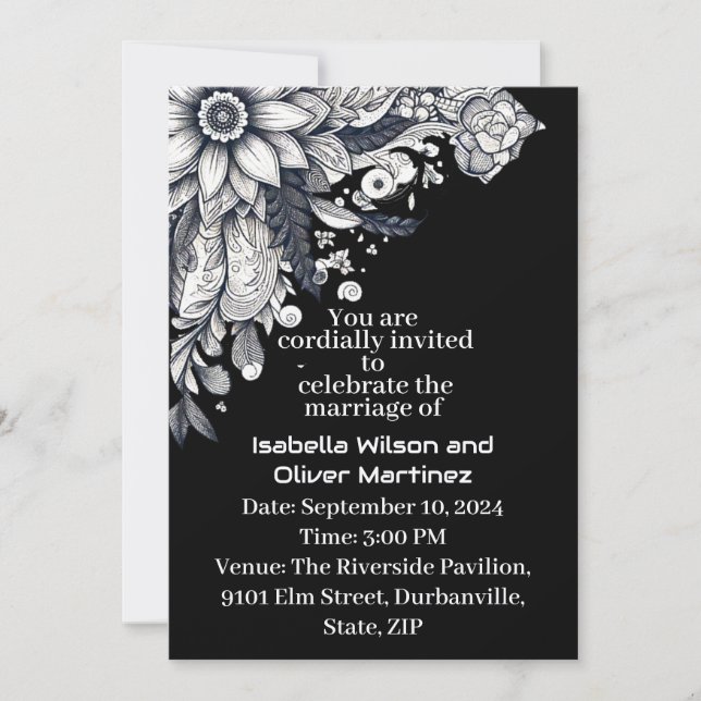 Invitation expression artistique des fleurs de soleil impress (Devant)