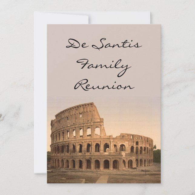 Invitation Extérieur du Colosseum, Rome, Italie (Devant)