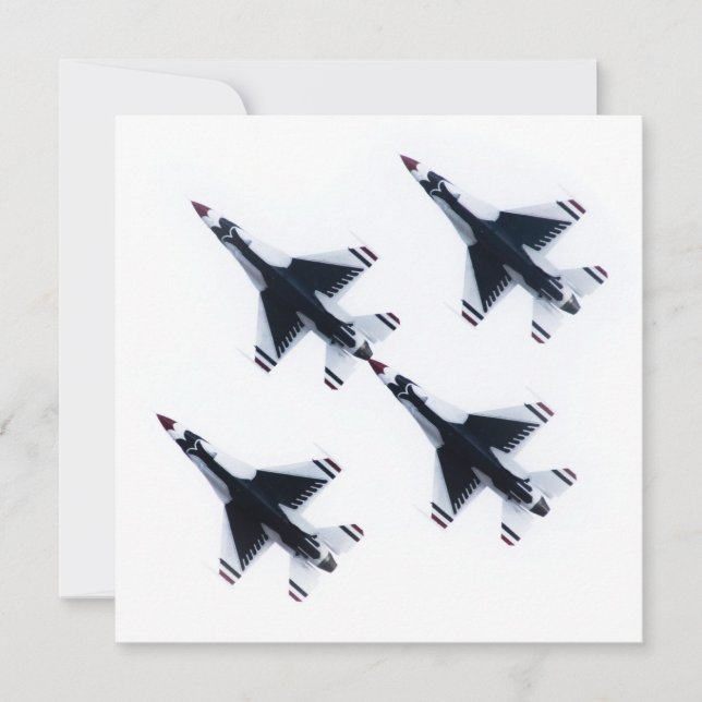 Invitation F-16 Thunderbirds - Quatre en formation (Devant)