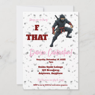 Invitation F cette fête de divorce de ninja