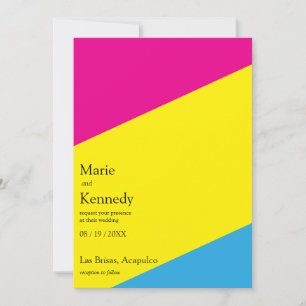 Invitation Fab Bright Summer Colors Mariage numérique