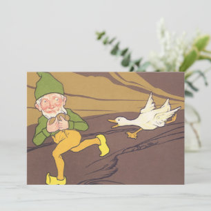 Invitation Fable d'Ésope vintage : L'Oie qui pondait des œufs