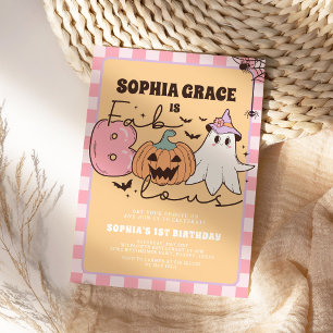 Invitation Fabole mignon fantôme Super Halloween Anniversaire