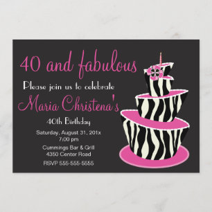 Invitation fabuleuse de fête d'anniversaire de