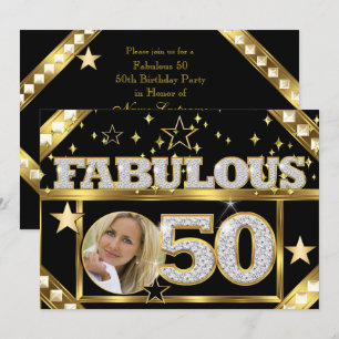 Invitation Fabuleux 50 Retro Glamor Hollywood Gold Photo 4