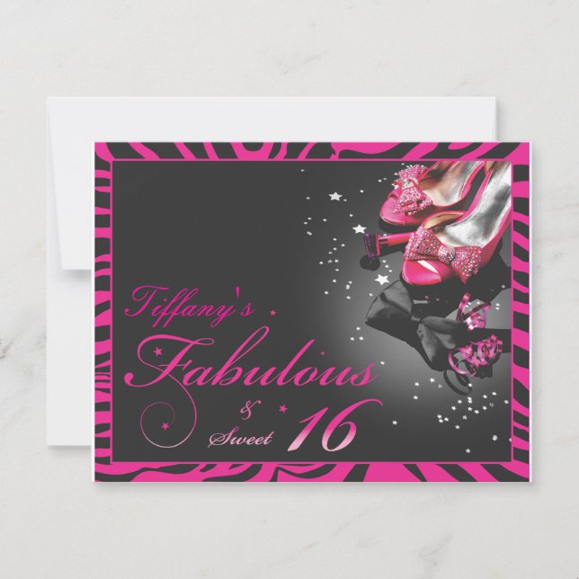 Invitation Fabuleux et bonbon 16 ! (Devant)