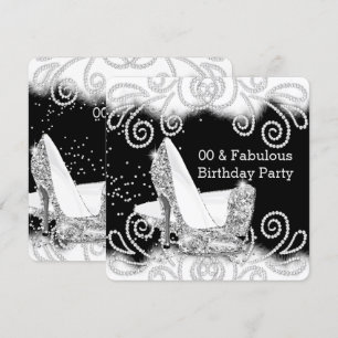 Invitation Fabulieuses chaussures à talons hauts argentées à 