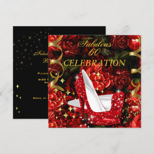 Invitation Fabulieuses chaussures à talons hauts rouges dorés