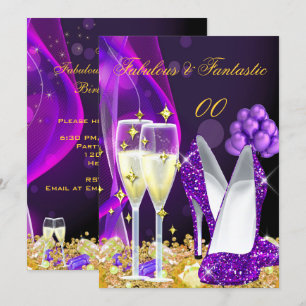 Invitation Fabulieuses chaussures à talons hauts violettes So