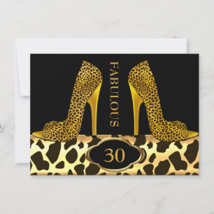 Invitation Fabulos Chaussures à Talons Hauts Fête Cheetah Or 