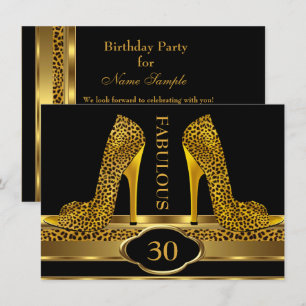 Invitation Fabulos Chaussures à Talons Hauts Fête Or Léopard 