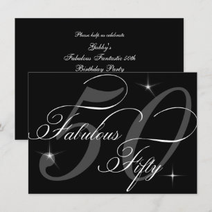 Invitation Fabulous 50 cinquante ans Anniversaire de 50 ans F