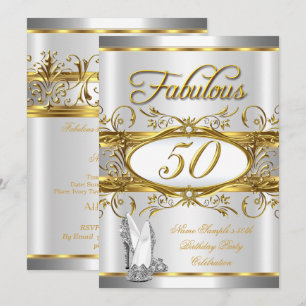 Invitation Fabulous 50e Anniversaire Chaussures à Talons Haut