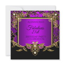 Fabulous Gold Purple Black 21e fête d'anniversaire
