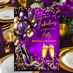 Invitation Fabulous Paillettes Talons hauts Champagne Or Viol