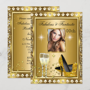 Invitation Fabulous Photo Or Glitz Glam Hollywood Anniversair