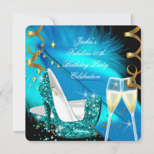 Invitation Fabulux 50ème Anniversaire Talons Hauts Paillettes