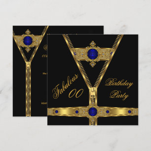 Invitation Fabulux Zippeur Or Royal Bleu Diamant Gem 2